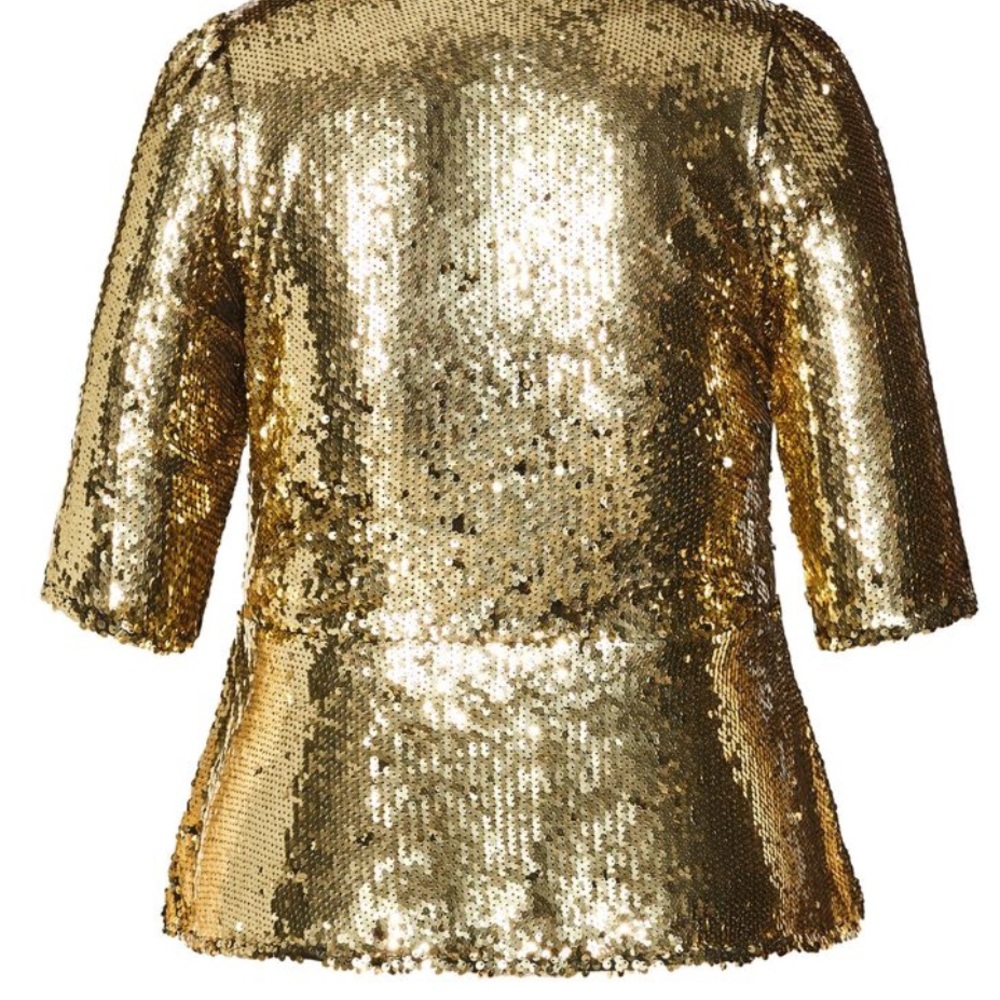 City Chic Gold Sequin Blouse